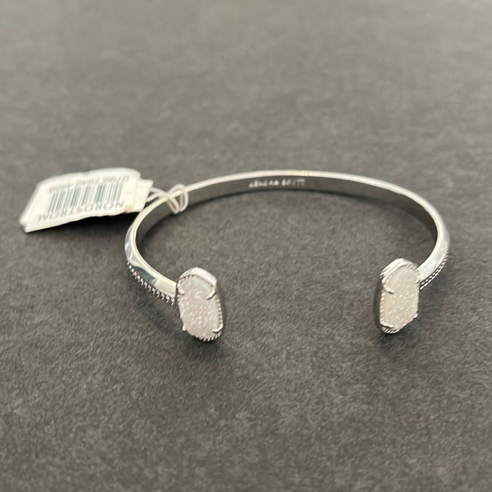 Kendra Scott:  Elton Silver Cuff Bracelet in Iridescent Drusy